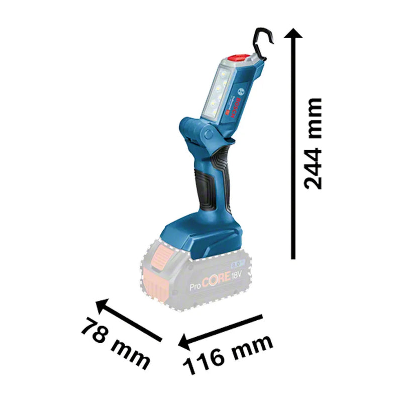 Lanterna a bateria Bosch GLI 18V-300, 18V, 300 lúmens SB