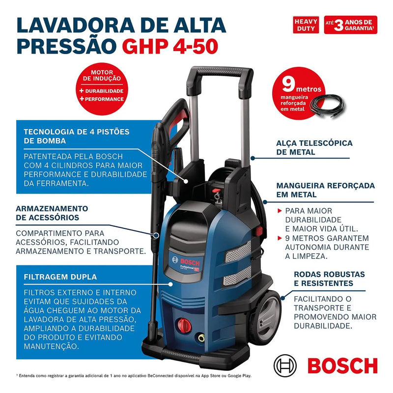 Lavadora de Alta Pressão Bosch GHP 4-50 2200W 220V